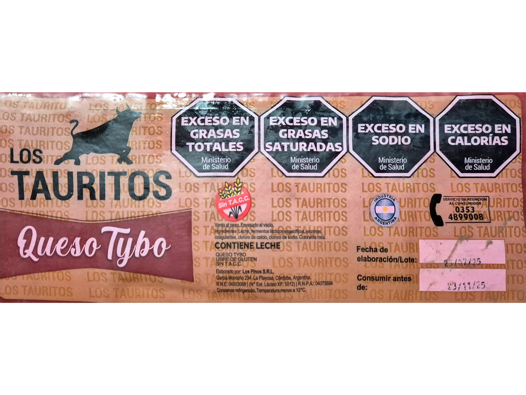 Los Tauritos Queso Barra tybo