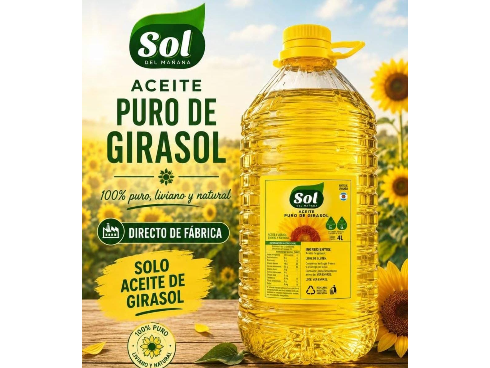 SOL ACEITE BIDON X4L