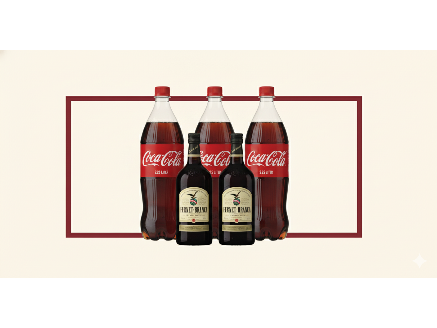 2 Fernet 750cc  +  3 Coca Cola 2.5 lt (Copia)