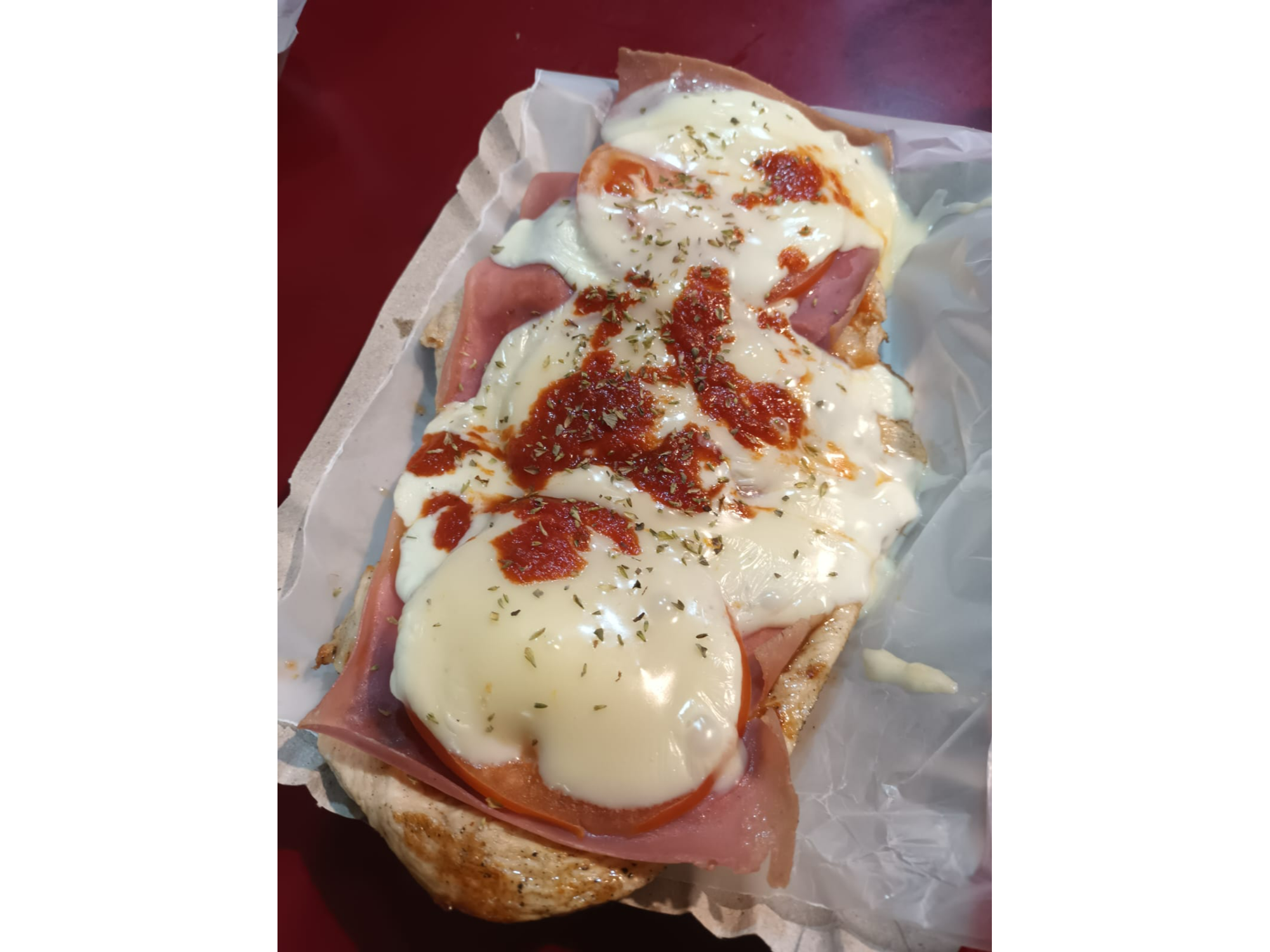 1/4 de Pollo Deshuesado a la Pizza