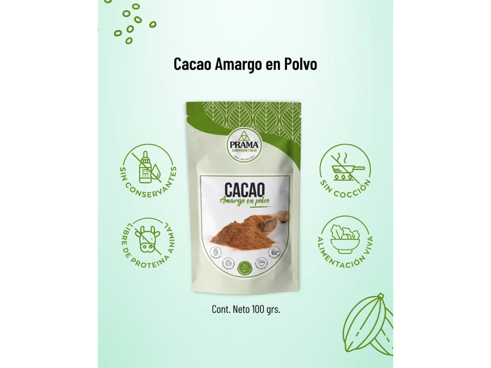 Cacao Amargo, en polvo