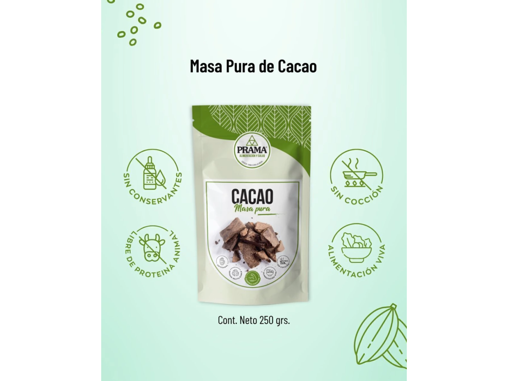 Cacao, masa pura