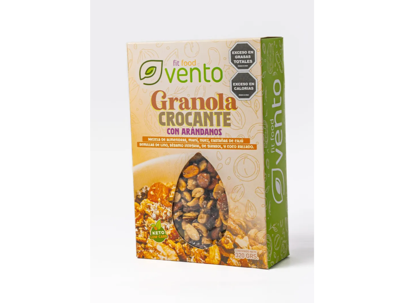 GRANOLA KETO CON ARANDANOS X320GR VENTOFIT