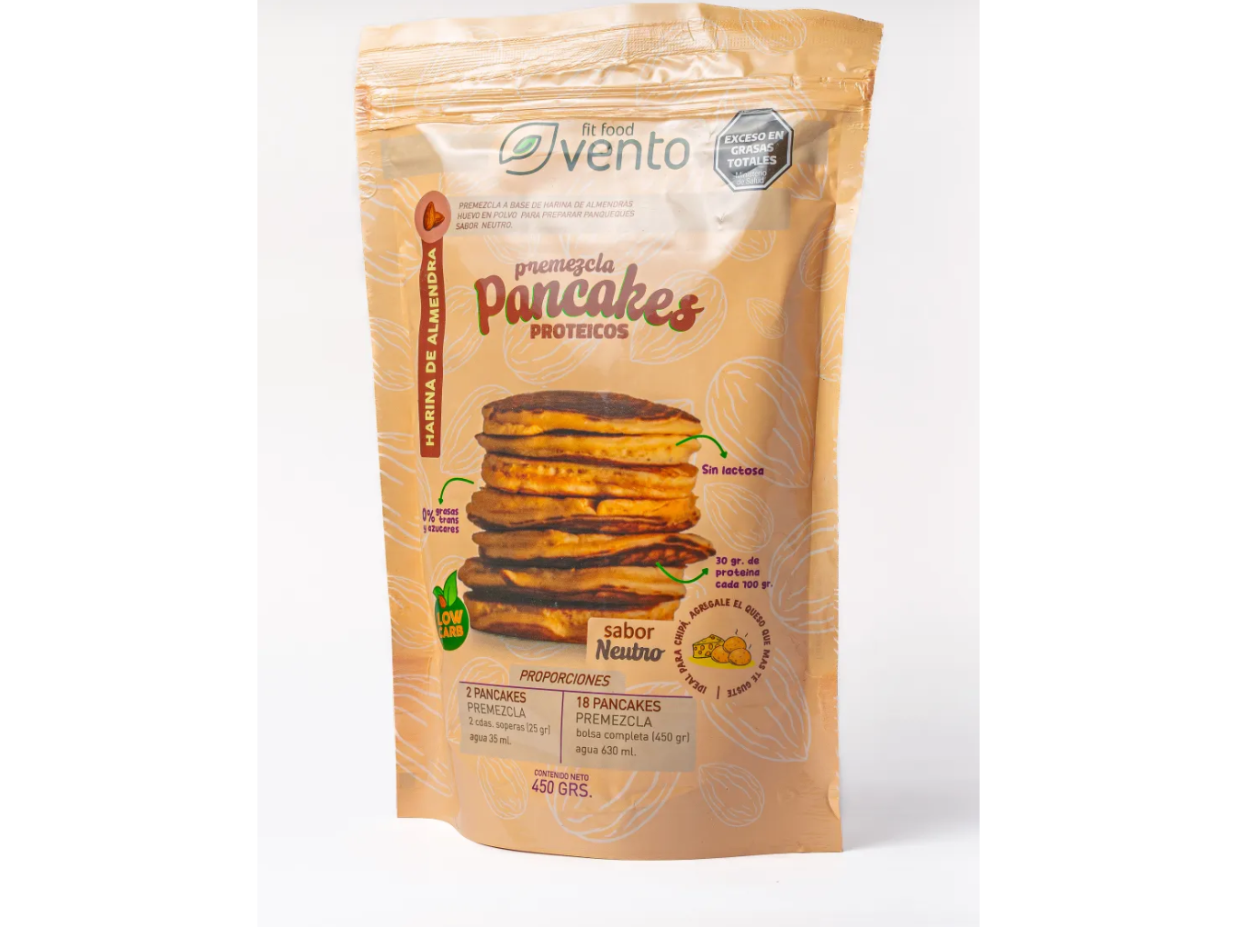 PREMEZCLAS KETO SALADA X420GR VENTOFIT SABOR NEUTRO