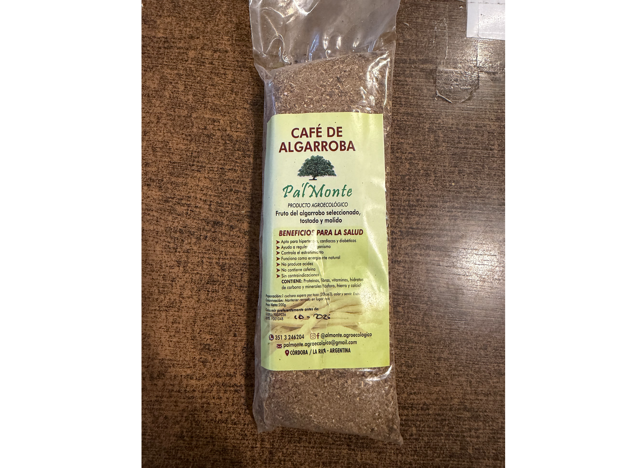 Cafe de Algarroba Agroecologico Palmonte x200GRS