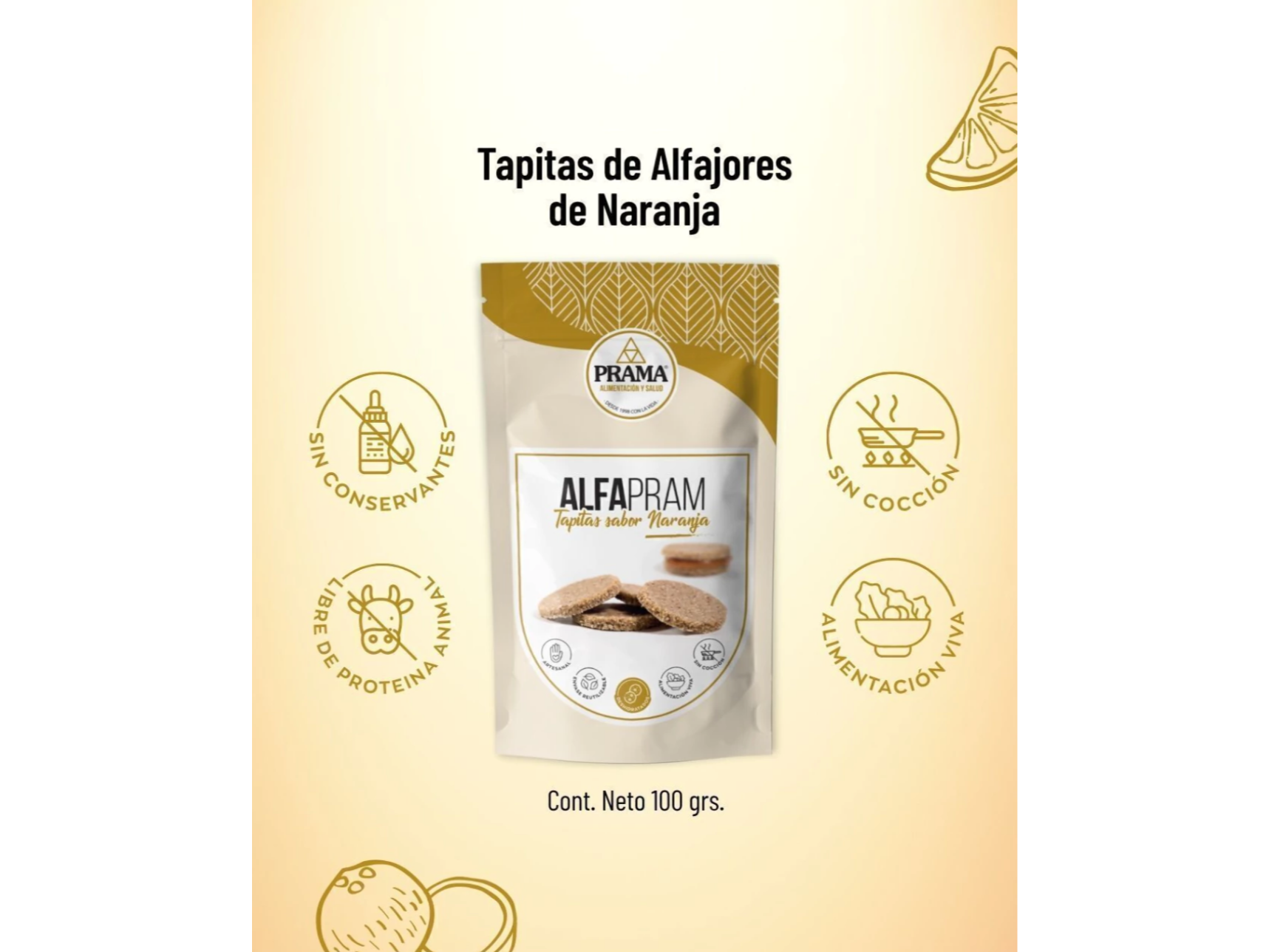 ALFAPRAM - Tapitas sabor Naranja