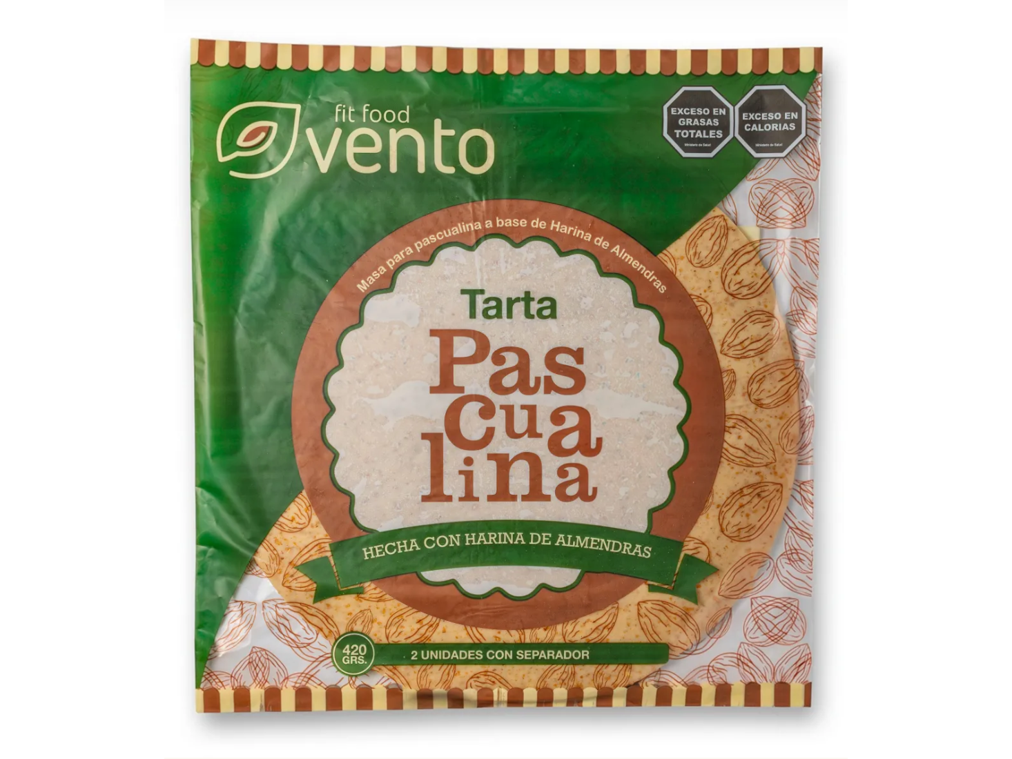 MASA PASCUALINA A BASE DE ALMENDRAS X2U VENTOFIT