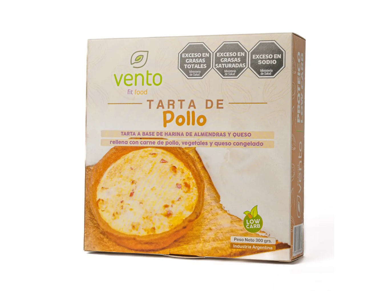TARTA POLLO Y MUZZA CON H. ALMENDRAS VENTOFIT CONGELADA
