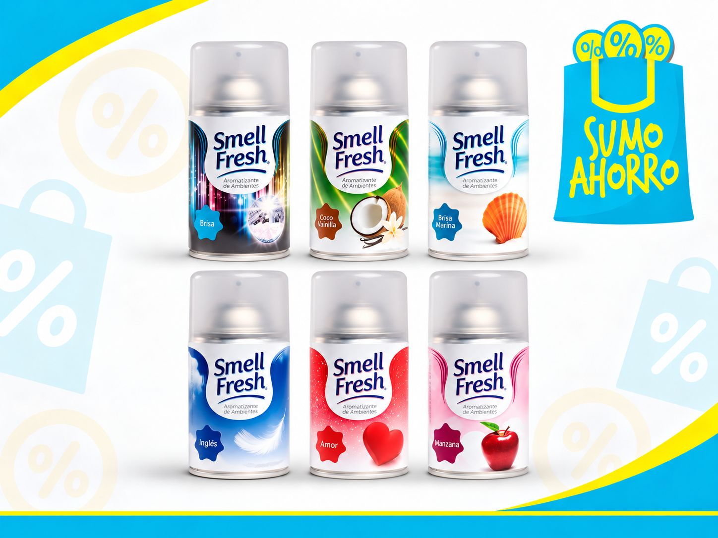 SMELL FRESH AROMATIZANTE EN AEROSOL x262 Ml.