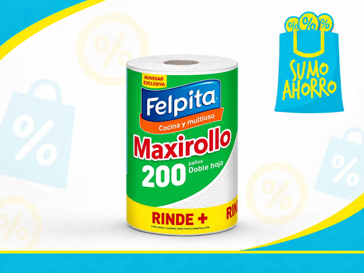 FELPITA MAXIROLLO x200 PAÑOS
