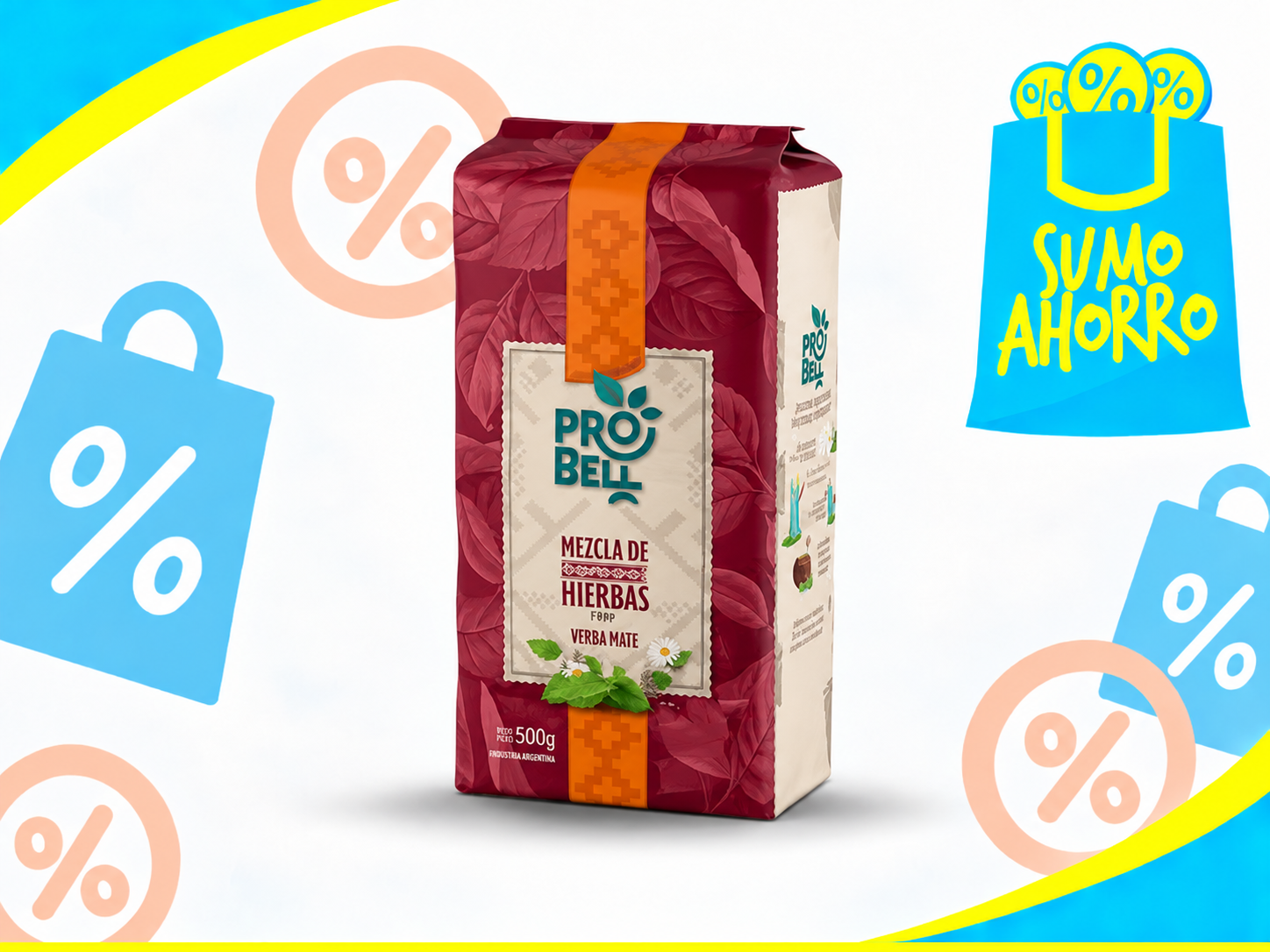 PROBELL YERBA C/HIERBAS x500 Gr.