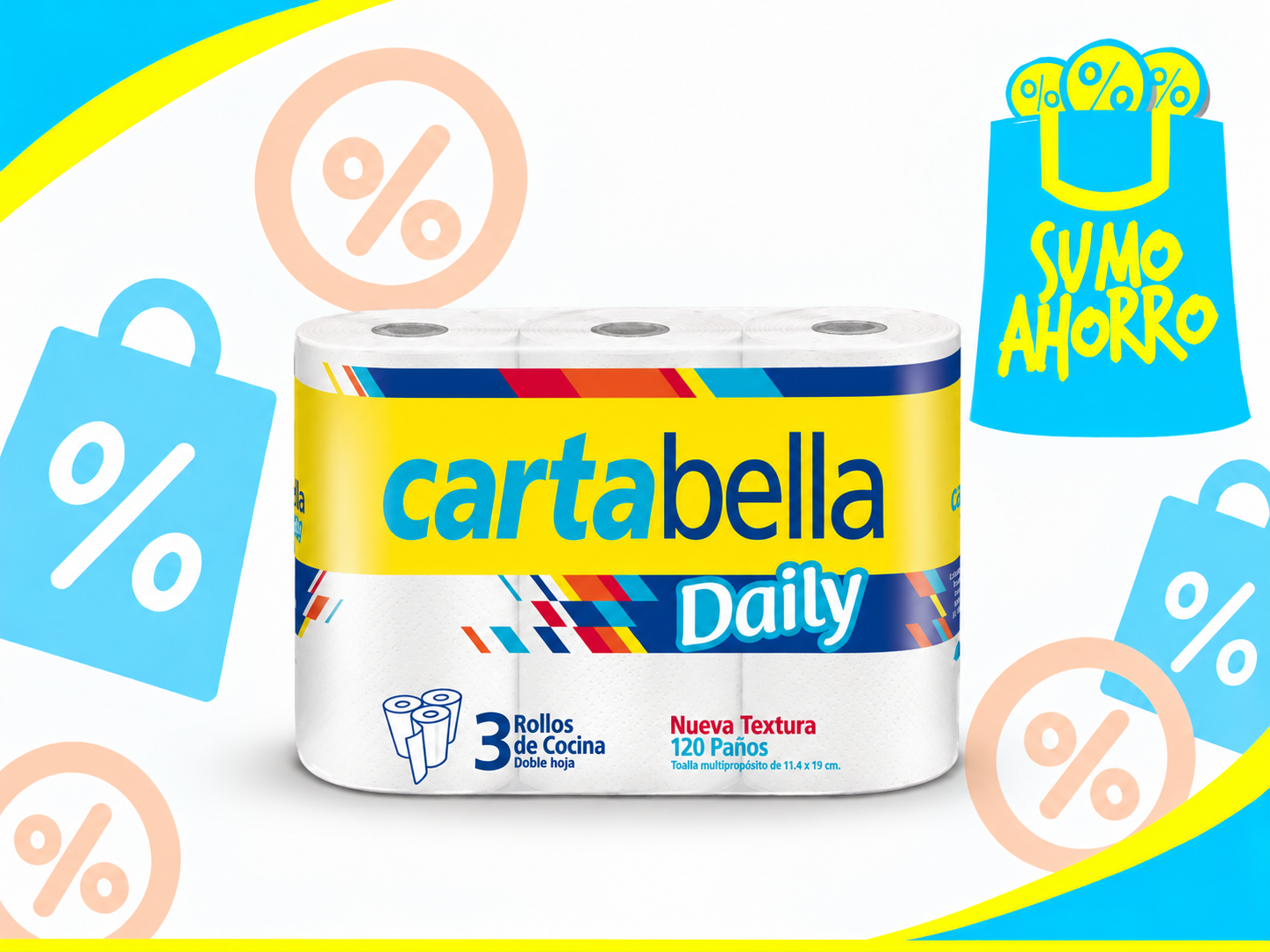 CARTABELLA ROLLO DE COCINA x3 Un.