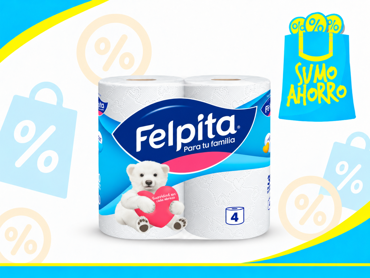 FELPITA PAPEL HOJA SIMPLE x4 Un.