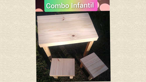 Mesa y banquetas infantil