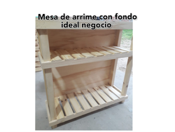 Mesa mostrador con fondo