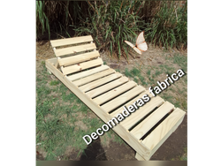 Camastro/resposera reclinable de pino 1.90*70