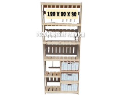 Organizador con 3 canastos y estantes 1.80*80*30