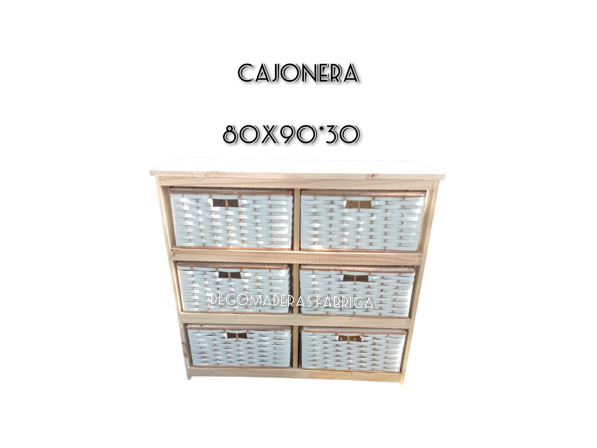 Mesa para 6 canastos 90*80altox30