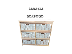 Mesa para 6 canastos 90*80altox30