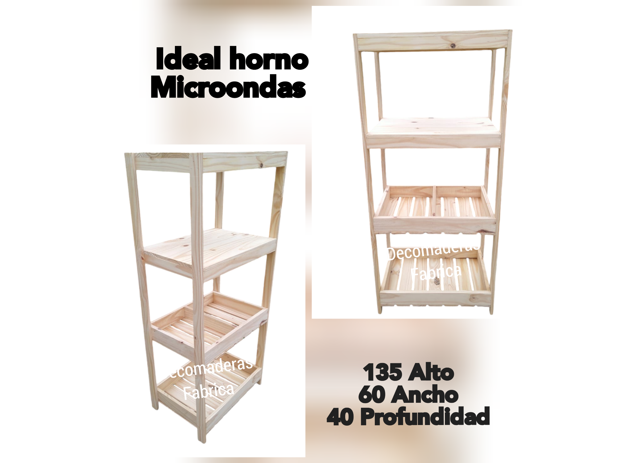 Organizador ideal horno /microondas 1.35*60*40