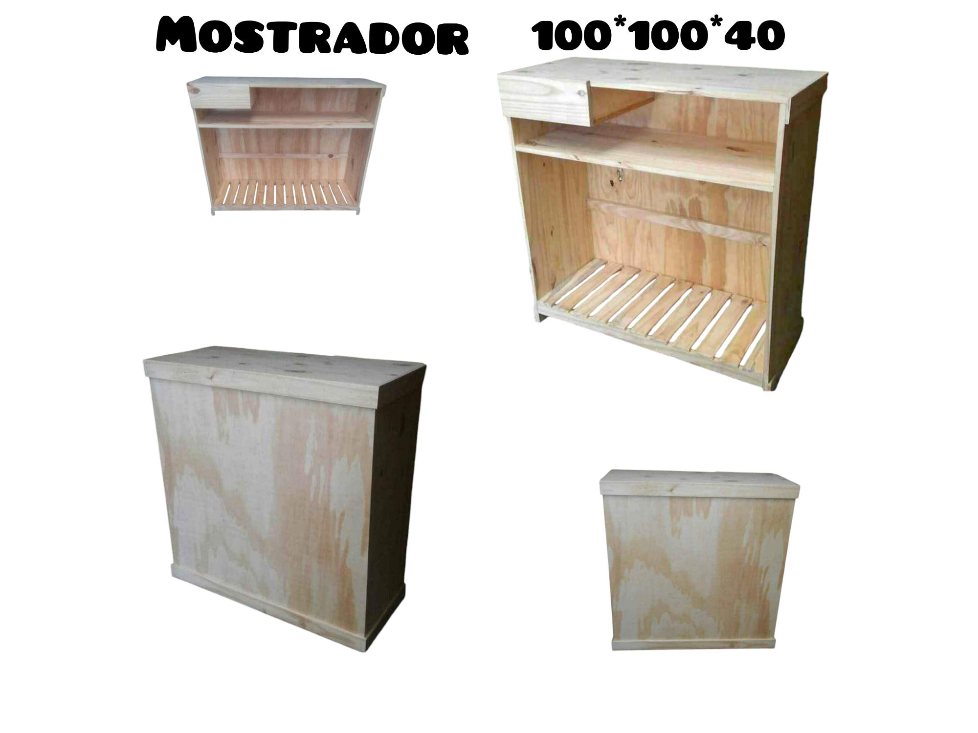 Mostrador LX placa con cajón 100*100*40