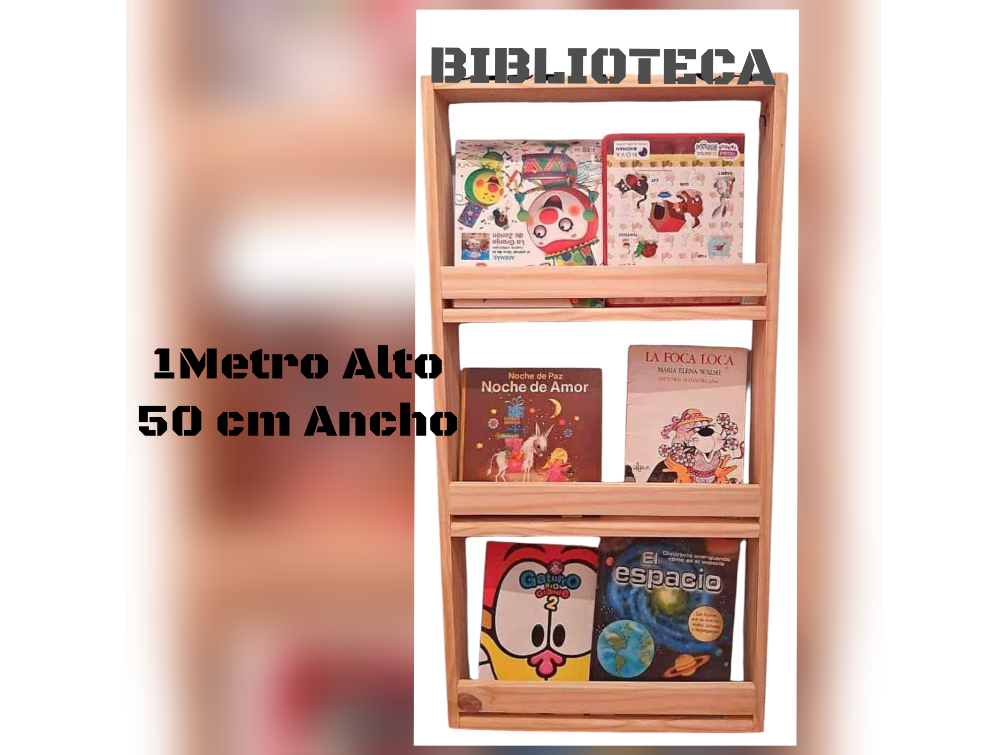 Biblioteca repisa 100 Alto *50 Ancho *9.5 cm
