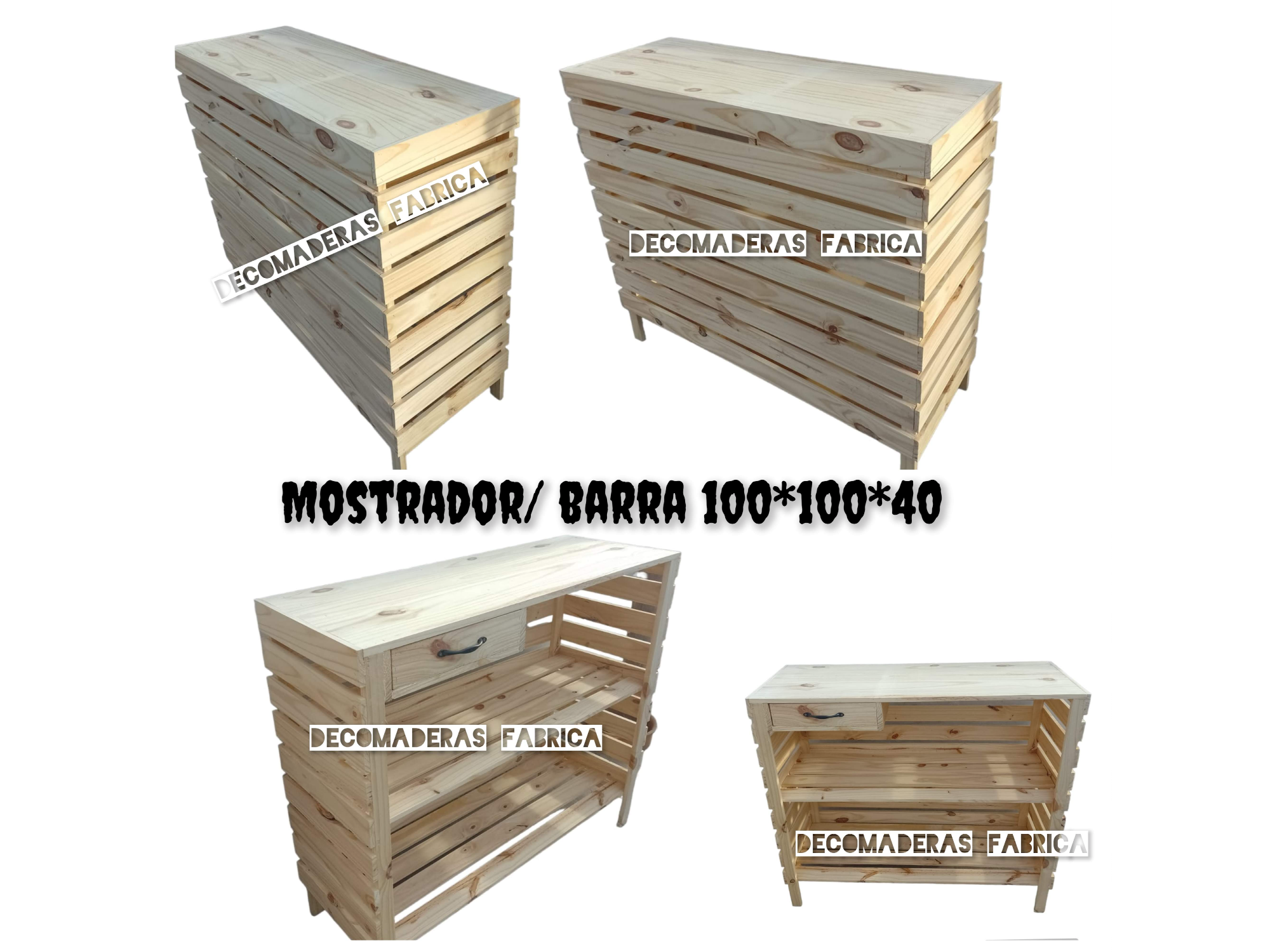 Mostrador deck eco con cajón