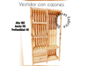 Vestidor con cajones (fondo varillado opcional )110 Ancho 170 Alto 40 Profundidad