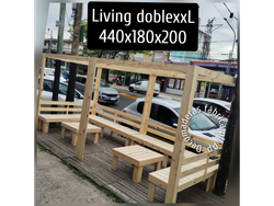 Pérgola Living doble XXL 440x180x200