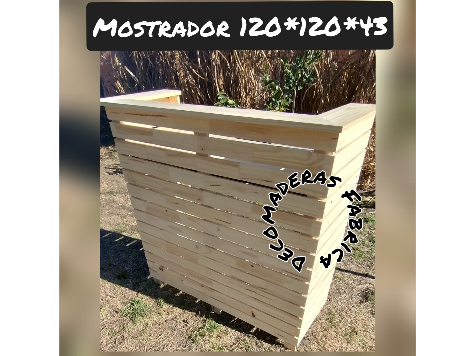 Mostrador Con alzada A  con cajones 120Alto *120 Largo *43