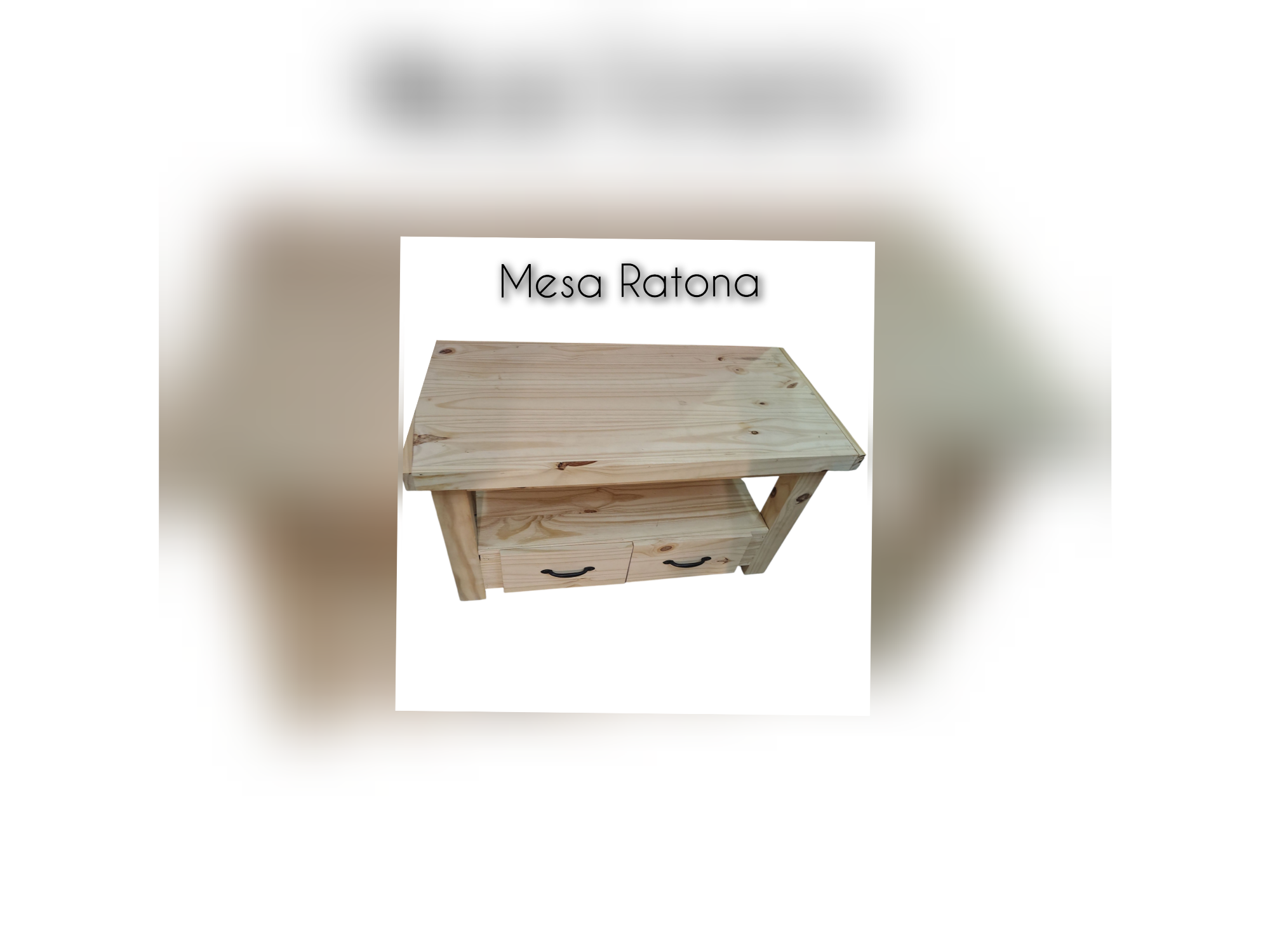 Mesa ratona con cajones