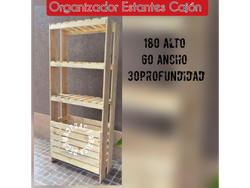 Organizador con estantes y cajón fijo 180*60*30