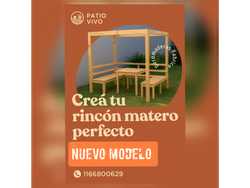 Pérgola Modelo U para 8 personas incluye mesita ratona ( 200m alto x 220 x220 )