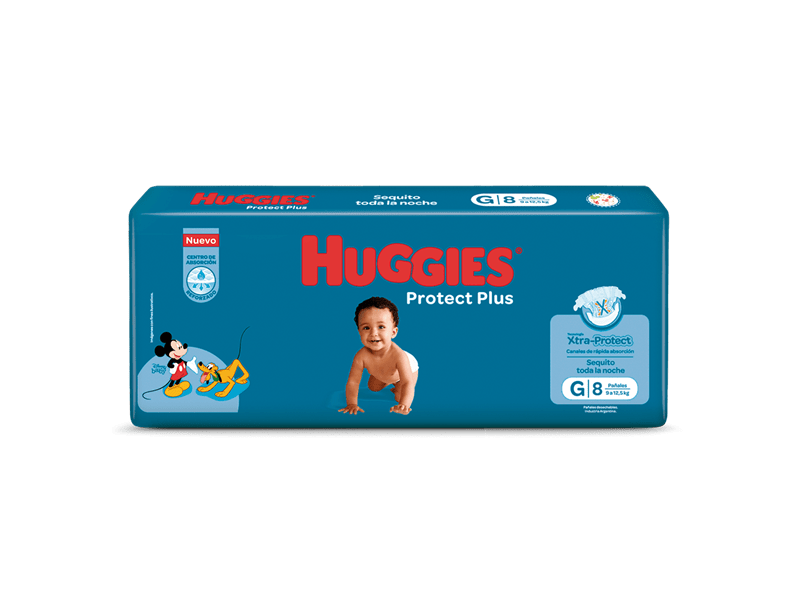 Pañales Huggies Protect Plus G X 8 Unidades