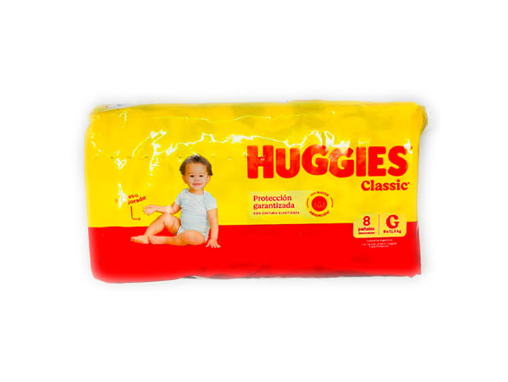 Pañales Huggies Classic G X 8 Unidades