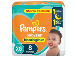 Pañal Pampers Babysan XG x 8 Unidades
