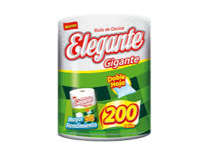Rollo Cocina Elegante Doble Hoja Gigante x 200 Paños