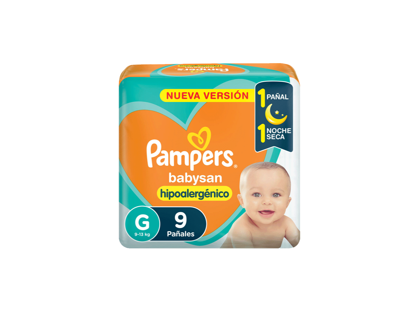 Pañal Pampers Babysan Talle G x 9 Unidades