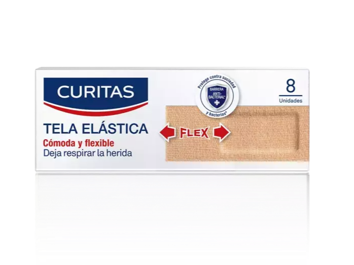 Curitas tela elásticas x 10 unidades
