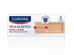 Curitas tela elásticas x 10 unidades