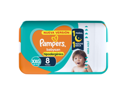 Pañales Pampers Babysan Talle XXG x 8 Unidades