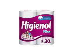 Papel higiénico Higienol Plus doble hoja x 4 unidades