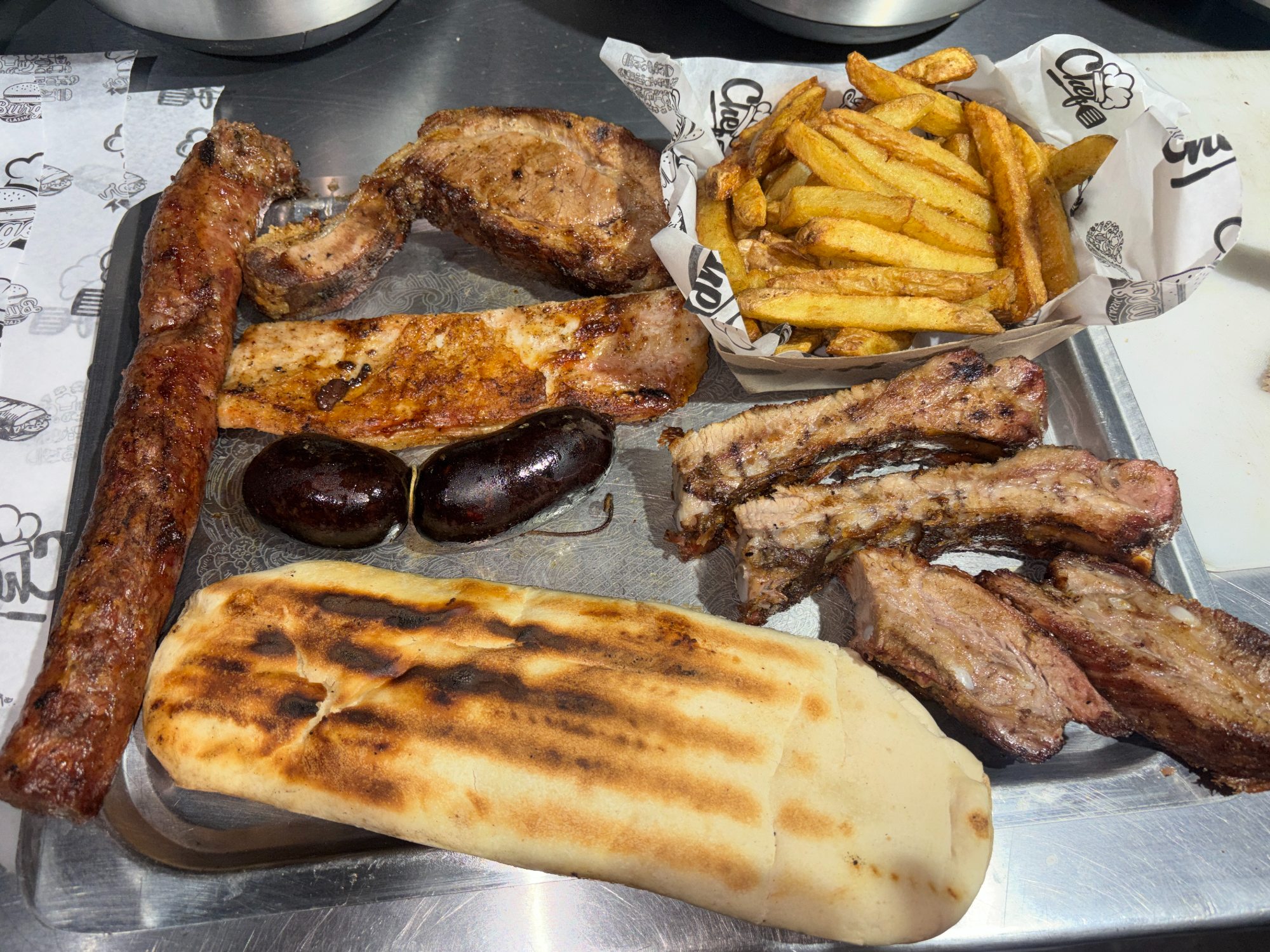 Tabla de asado p/2 personas (cerdo)