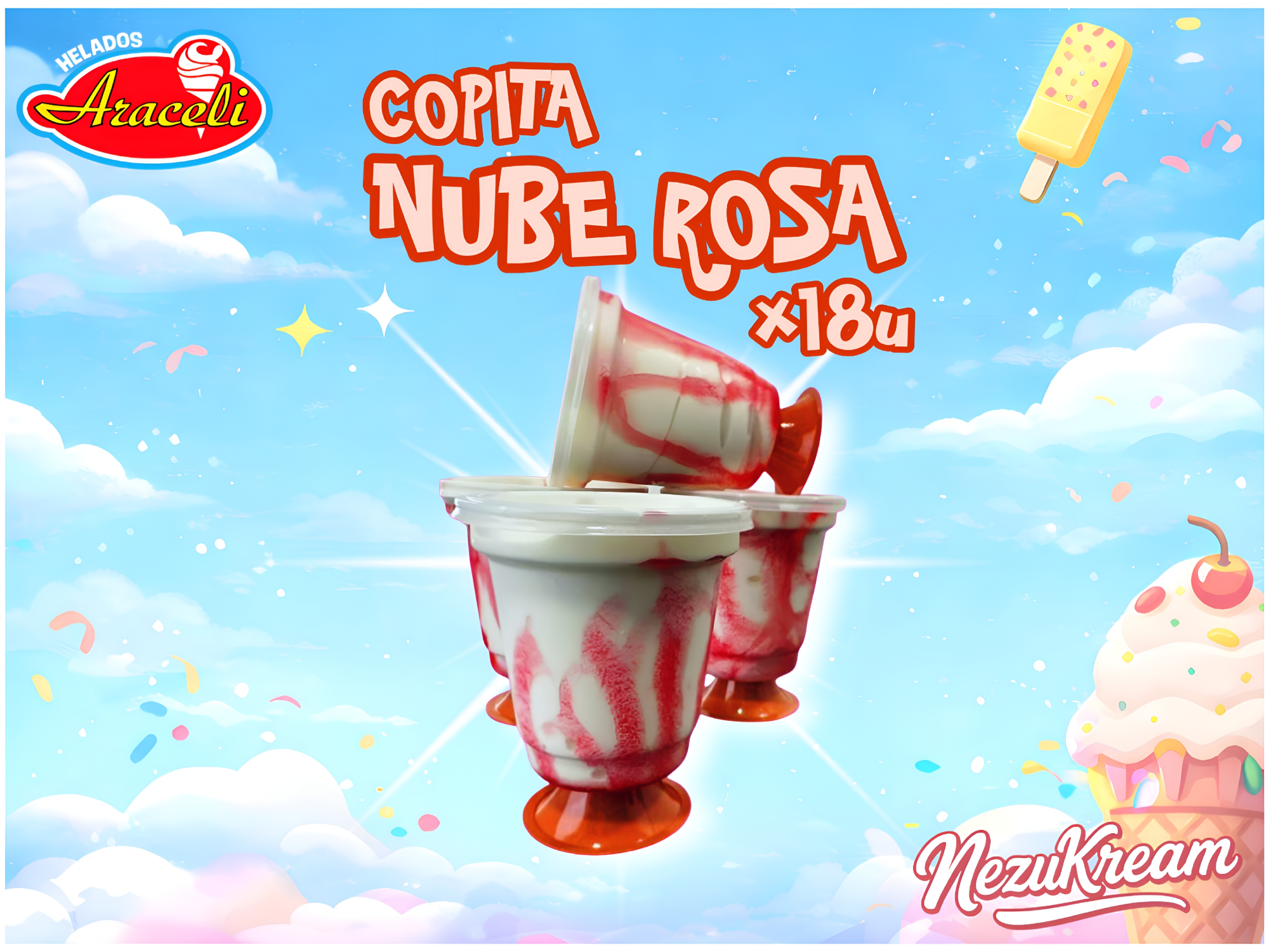 COPITA NUBE ROSA x18u