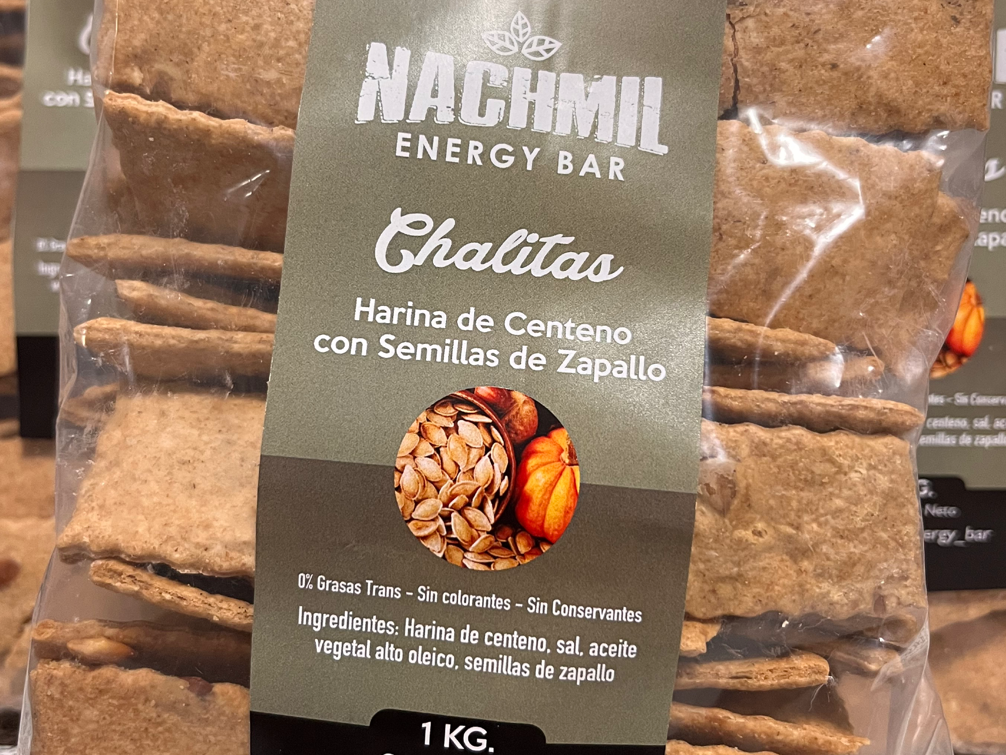 Chalita harina de centeno y semillas de zapallo