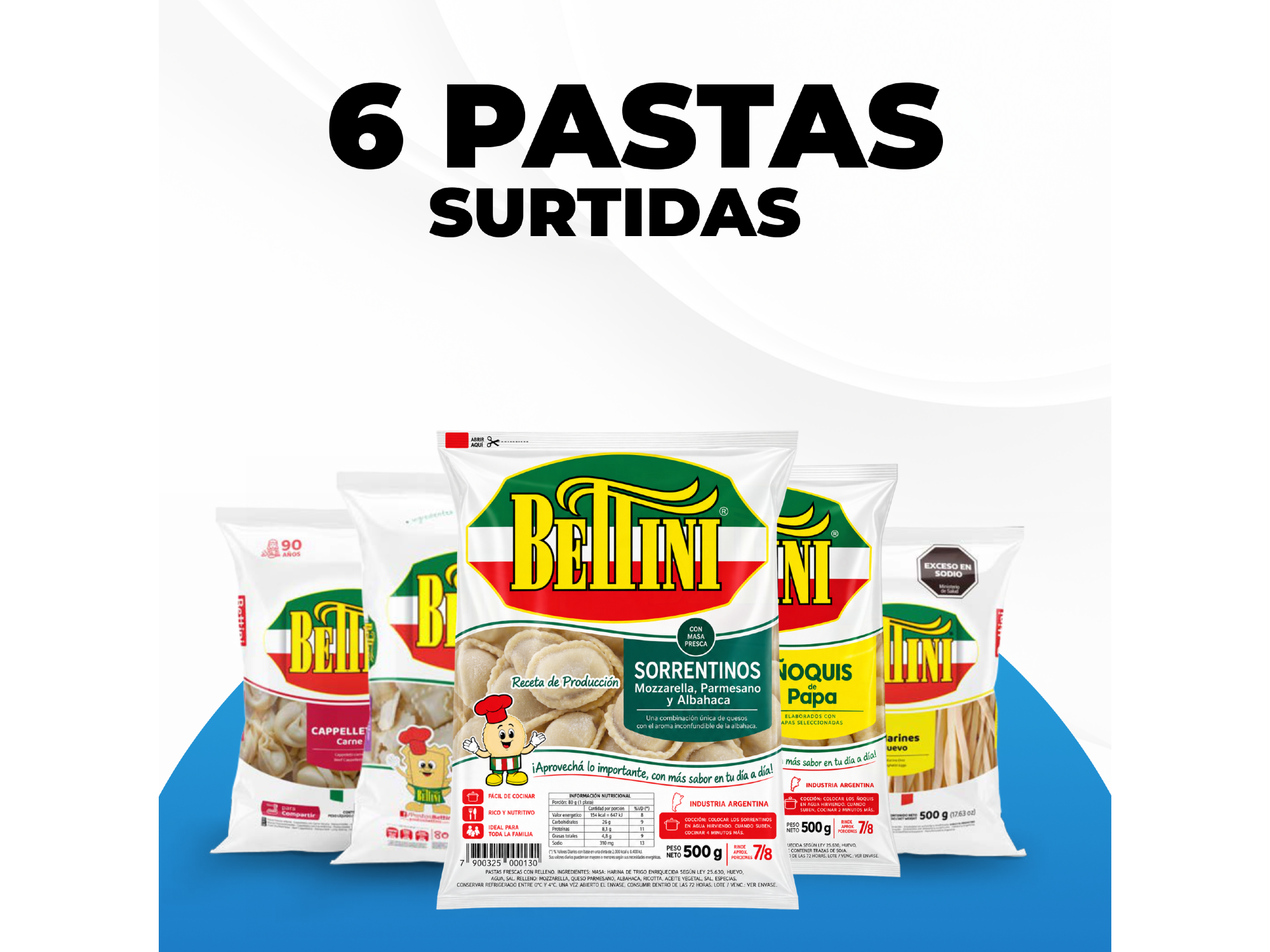 6 PASTAS