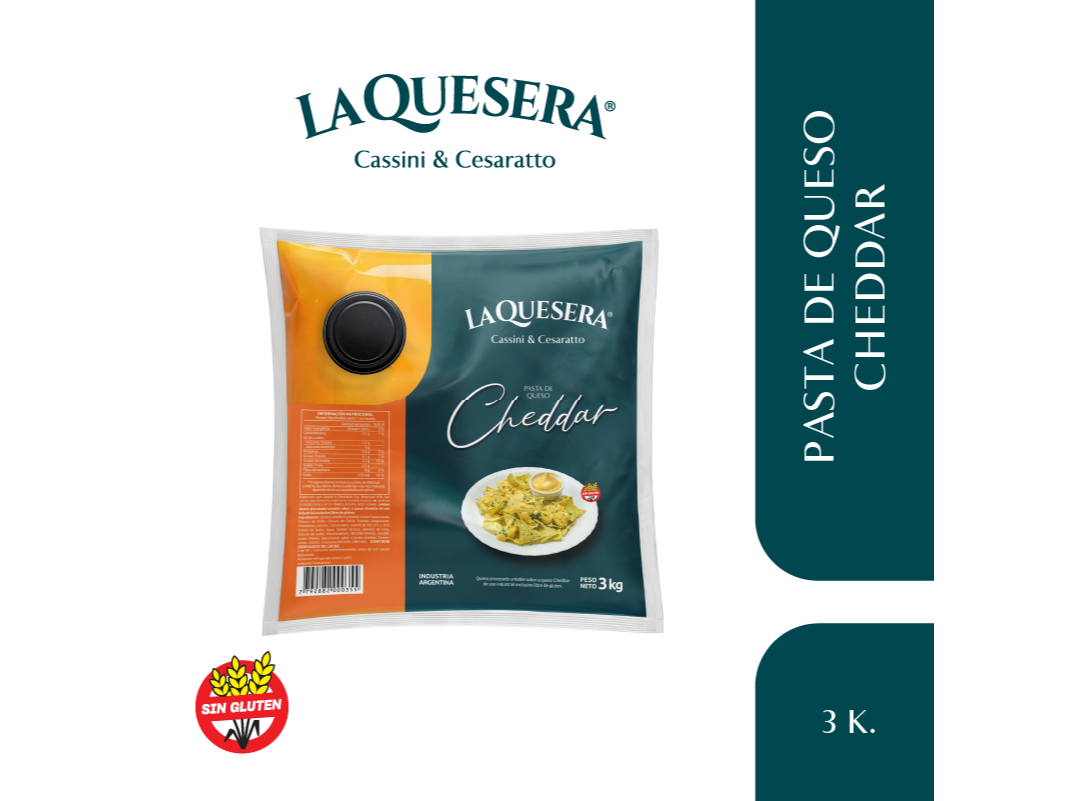 POUCH QUESO CHEDDAR  X 3KG