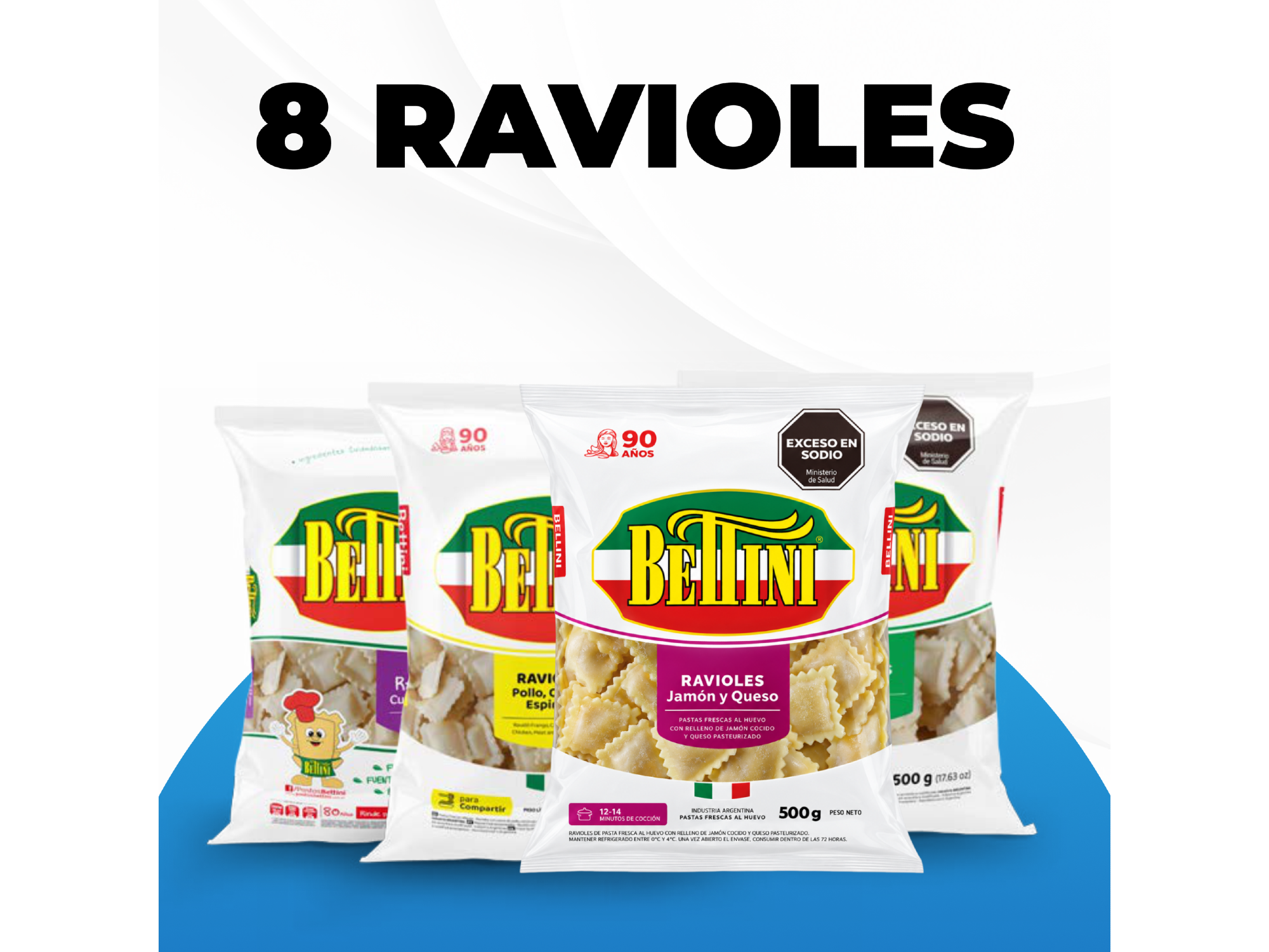 8 RAVIOLES SUTIDOS de Lacteos y fiambres avenida mayorista