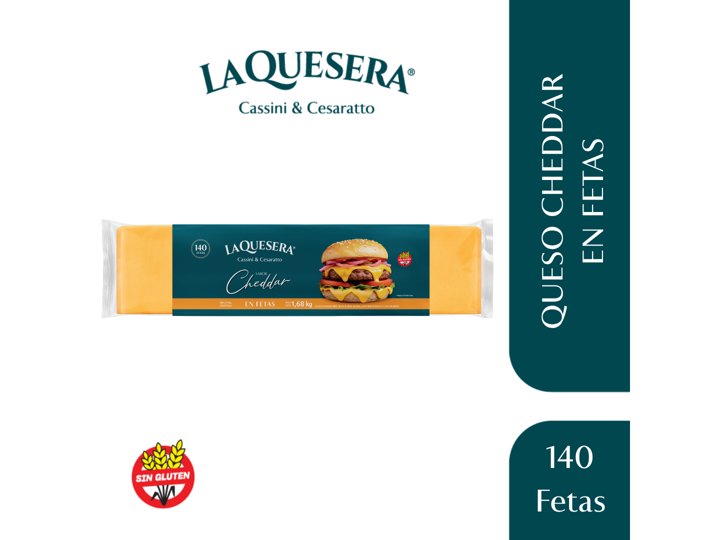 CHEDDAR EN FETAS X 140U