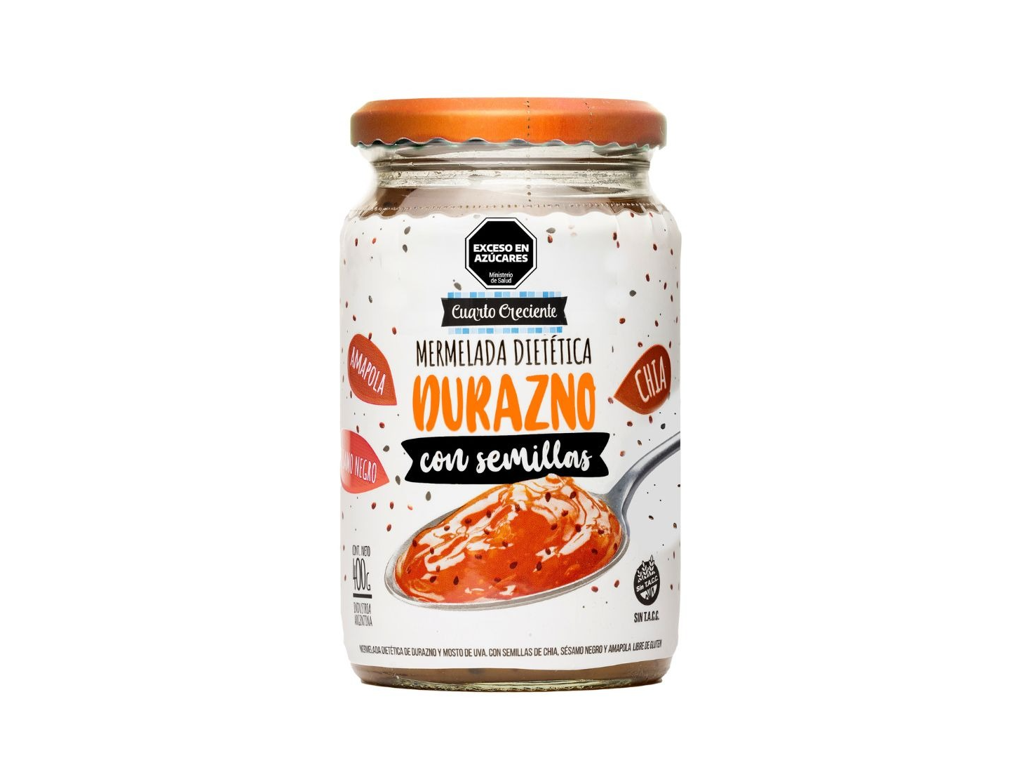 cuatro creciente durazno y chia